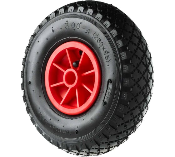 Изображение товара Колесо с симметричной пластиковой ступицей 250х20 мм, 3.00-4, без подшипника, пневматическое MFK-TORG PR1805(20)-2