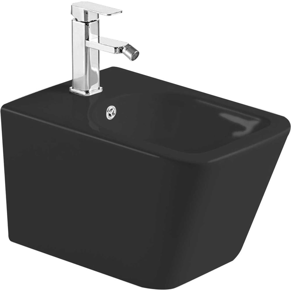 Изображение товара Подвесное биде TIMO SOLI 510x350x325 черное фаянс серия SOLI