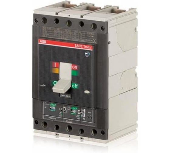 Изображение товара Автоматический трехполюсный выключатель ABB ВА-630А, 36кА, Tmax5N, PR221DS-LS/I, In=630А, FF 1SDA054396R1