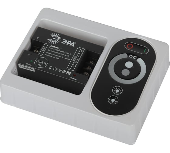 Изображение товара Диммер для светодиодной ленты ЭРА Dimmer12/24V288/576IP20RF с радио пультом Б0061115