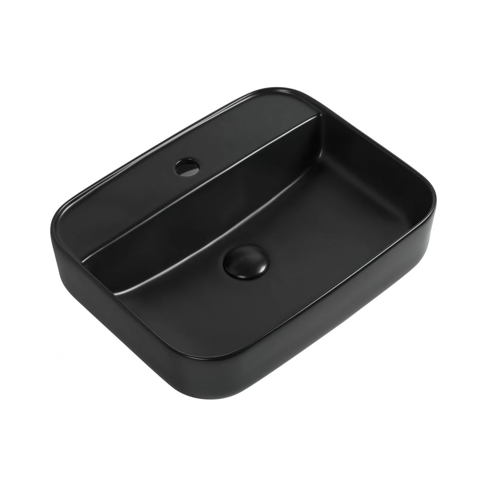 Изображение товара Накладная раковина TIMO INARI TK-505MB черная современная из санфаянса