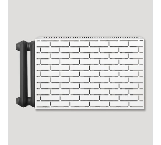 Изображение товара Экран на чугунный радиатор ООО СКП Лофт 54 см (5/6 секц), белый ЭРЧ-002Б