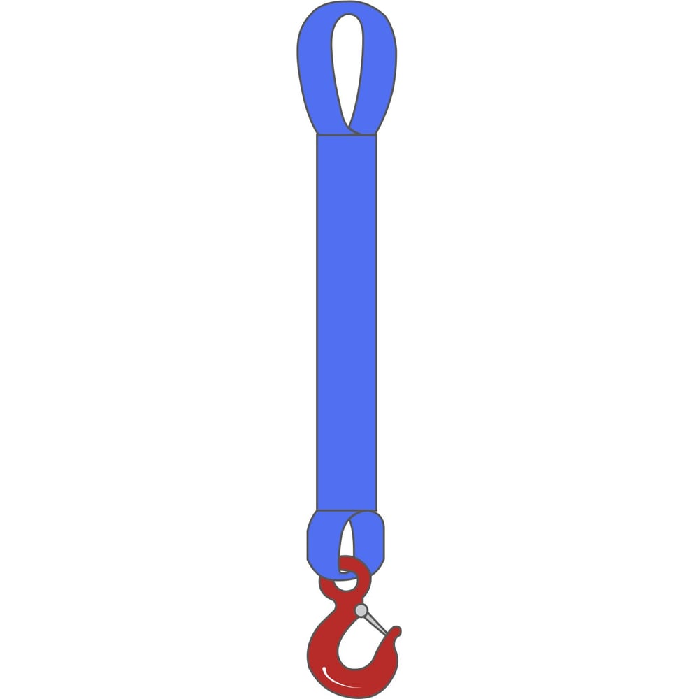 Изображение товара Одноветвевой текстильный строп ТамбовТехСнаб 8 т 8 м с крюками