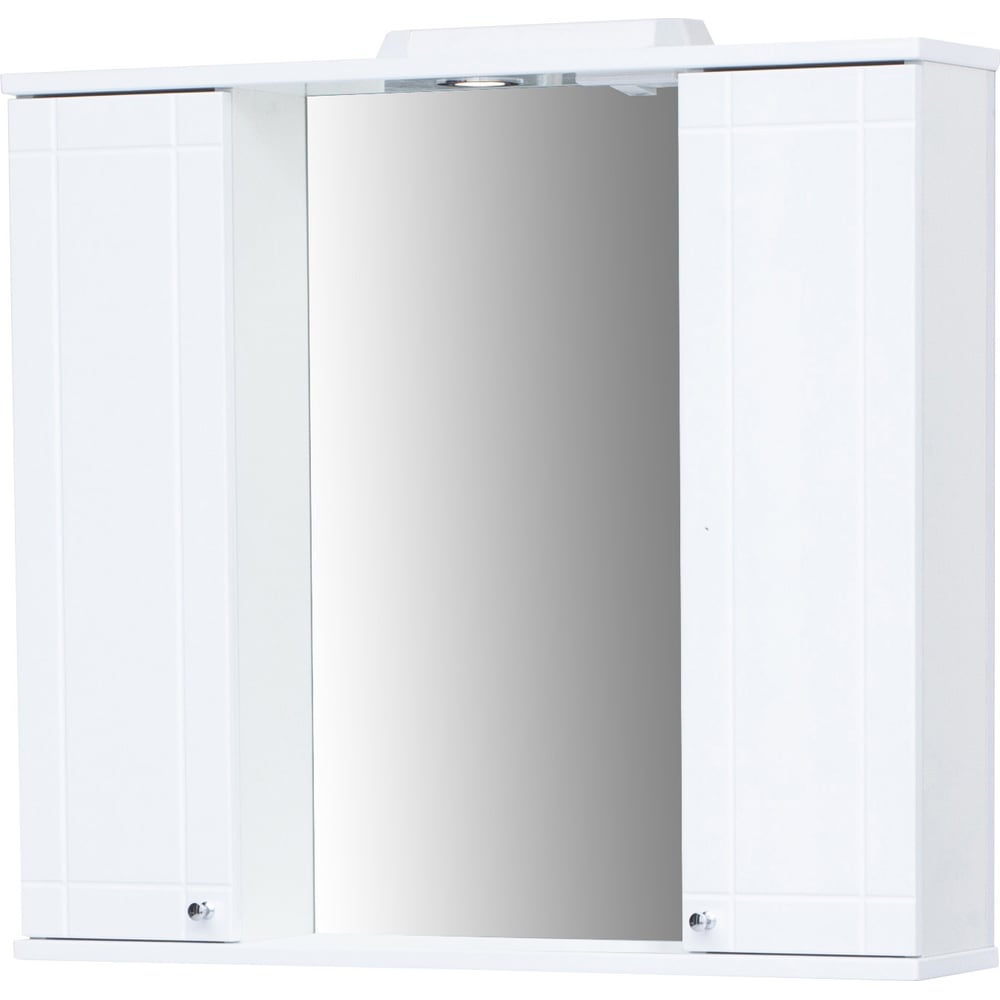 фото Зеркальный шкаф sanstar лира 80, 2 двери, белый 51.1-2.5.1.