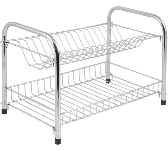 Изображение товара Двухуровневая сушилка для посуды Рыжий кот W3856E 39.5х24х28 см 310859