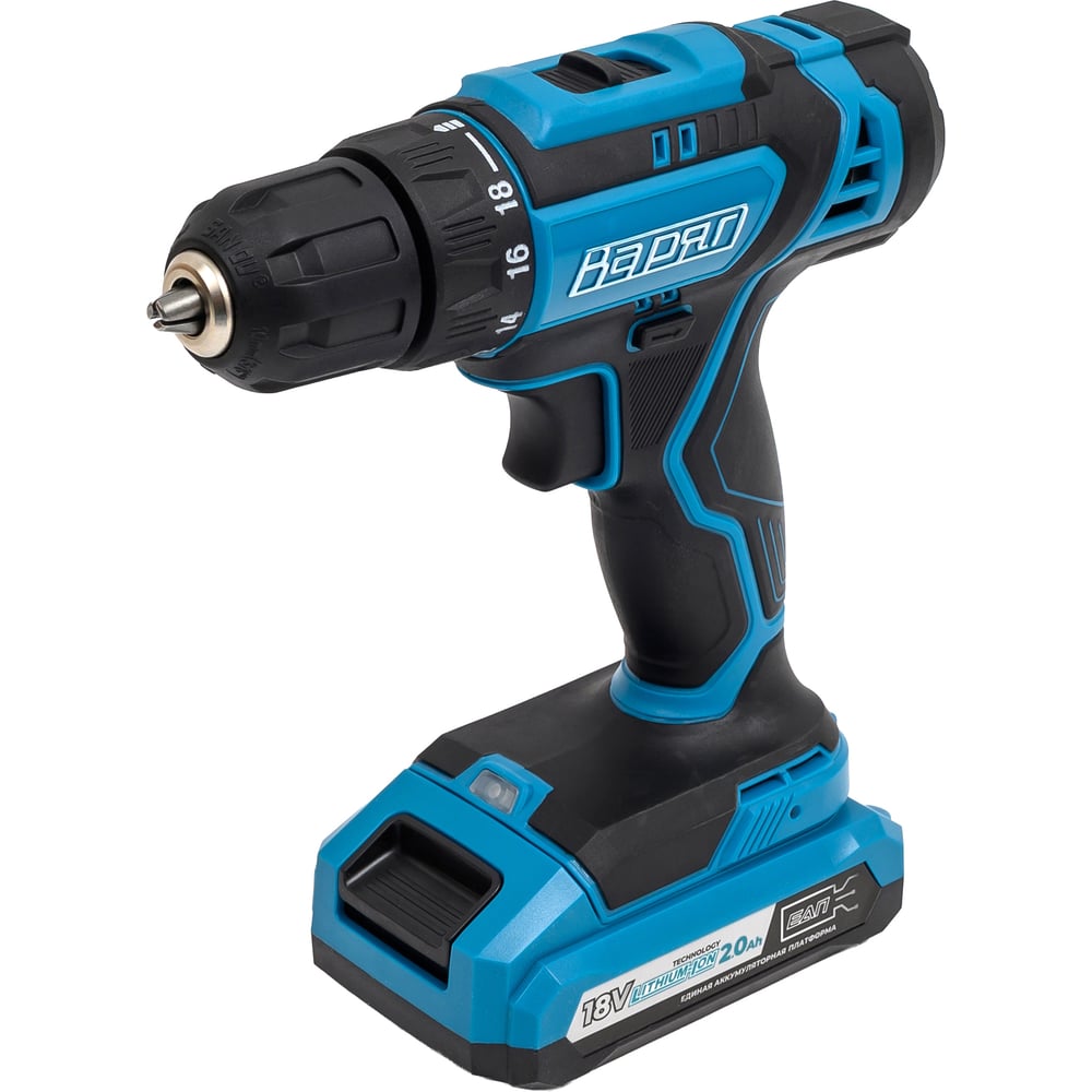 Изображение товара Аккумуляторная дрель ВАРЯГ ДА-18/1Л 18В 2 скорости патрон 10 мм профессиональная