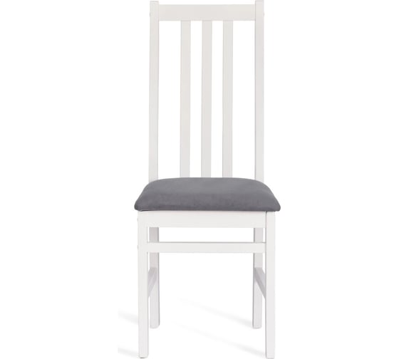 Изображение товара Стул Tetchair 2 шт SWEDEN NEW, Многослойный березовый шпон, 41x40x99 см, white/велюр темно-серый 21624