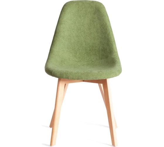 Изображение товара Стул Tetchair CINDY SOFT mod. C1021F1-1, 1 шт в упаковке фактурный велюр/дерево бук, 55x48x83 см, Зеленый LY1701-7, натуральный 21580