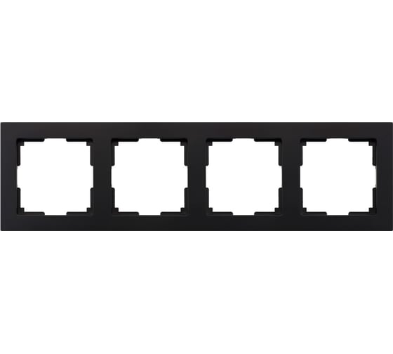 Изображение товара Рамка 4-местная Smartbuy пластик, черная, "Нептун" SBE-06b-Plastic-FR-4