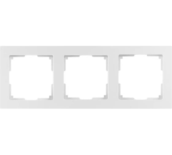 Изображение товара Рамка 3-местная Smartbuy пластик, белая, "Нептун" SBE-06w-Plastic-FR-3
