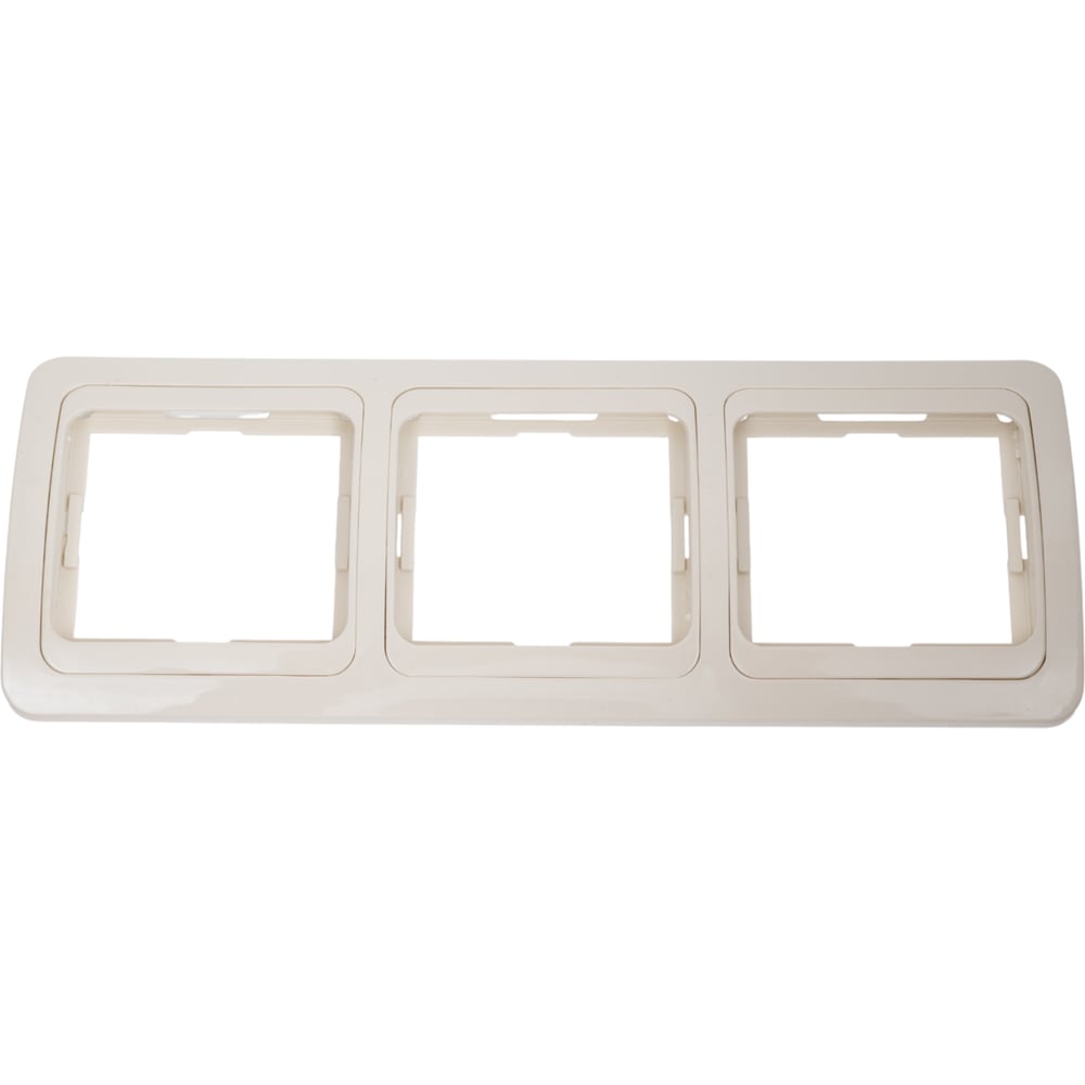 Изображение товара Рамка 3-местная Smartbuy горизонтальная бежевый серия Марс SBE-02i-00-FR-3