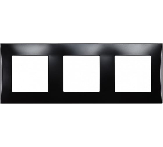 Изображение товара Рамка 3-местная Smartbuy горизонтальная, черная, "Вега" SBE-08b-00-FR-3