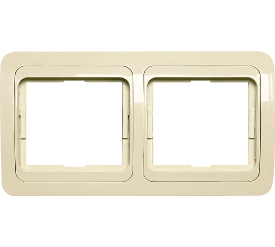 Изображение товара Рамка 2-местная Smartbuy горизонтальная, бежевая, "Марс" SBE-02i-00-FR-2