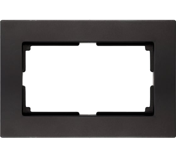 Изображение товара Рамка двойная Smartbuy пластик, черная, "Нептун" SBE-06b-Twin-FR