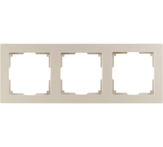 Изображение товара Рамка 3-местная Smartbuy пластик, бежевая, "Нептун" SBE-06i-Plastic-FR-3