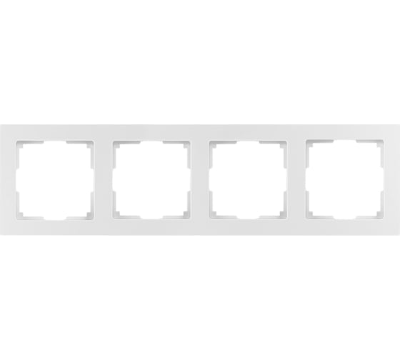 Изображение товара Рамка 4-местная Smartbuy пластик, белая, "Нептун" SBE-06w-Plastic-FR-4