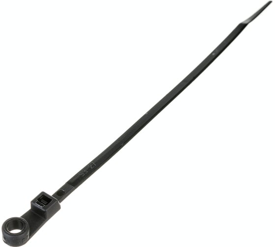 Изображение товара Кабельный хомут с монтажным отверстием Экопласт 3.6х150 мм, черный 45159BL