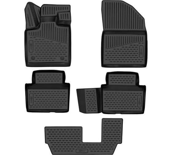 Изображение товара Коврики 3D в салон FORMAT подходят для EXEED VX 2021, Кроссовер, 5 шт. ПУ, повышенная износостойкость FORMAT.3DAN0020210k