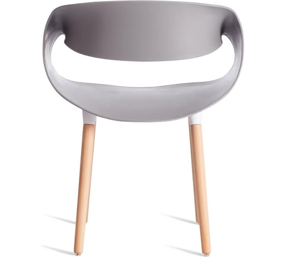 Изображение товара Стул Tetchair QXX mod. C1058-1, 1 шт в упаковке пластик/дерево, 60x53x81 см, Grey серый 92717, натуральный 21656
