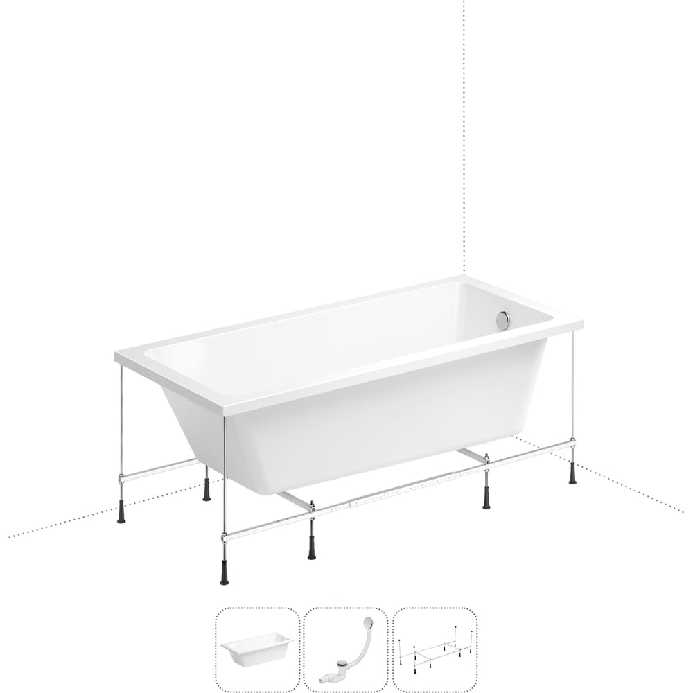 Изображение товара Акриловая ванна Wellsee FreeDom 150x80 см - современное решение для ванной
