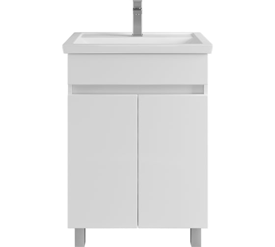 Изображение товара Комплект: Напольная тумба Sanstar Квадро 60, мебельный умывальник Фостер 600 124.1-1.4.1.К