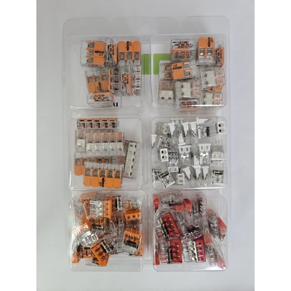 Изображение товара Набор клемм WAGO 221/2273, 106 шт для надежного подключения проводов