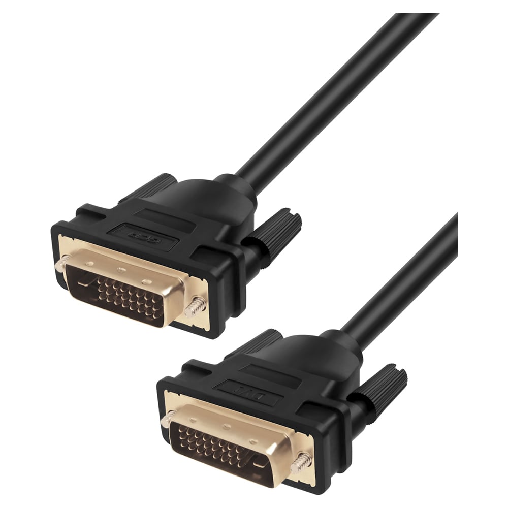 фото Dvi-d кабель gcr для мониторов, проекторов 25m/25m, 10.0м, черный vivdmi2dmc2-10.0m