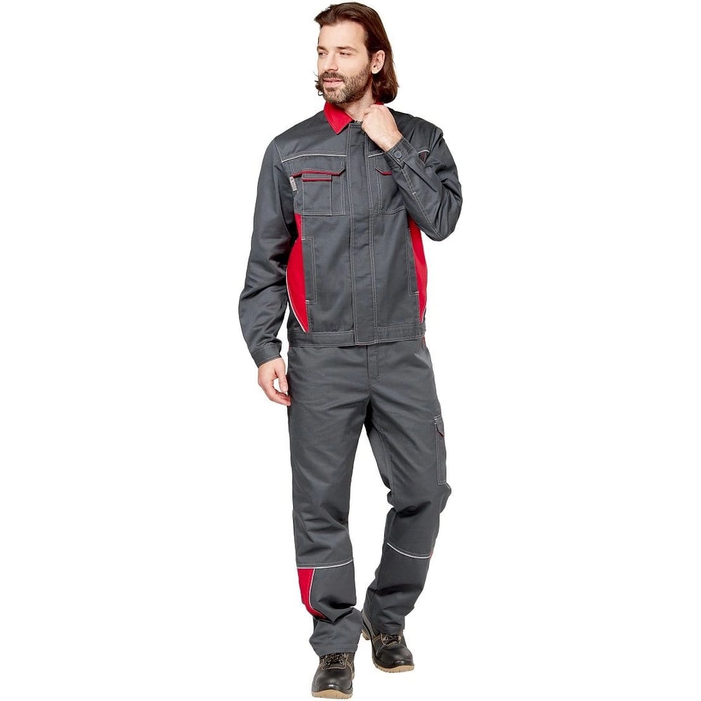 Изображение товара Костюм спецодежда Страйк 2 серый/красный размер 52-54 для мужчин