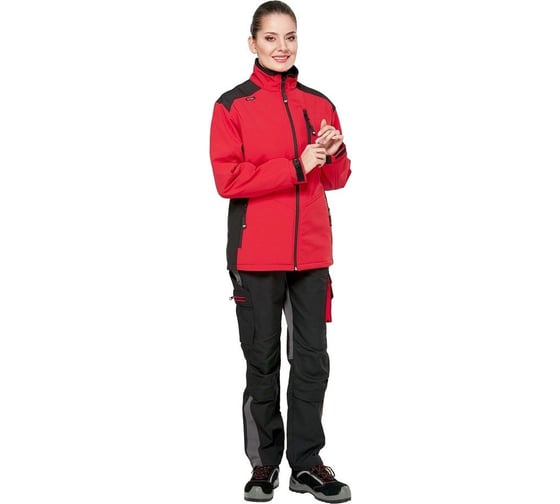 Изображение товара Куртка Эксперт Спецодежда "Студио" софтшелл (унисекс) красный, размер 60-62, рост 170-176 6446000077002