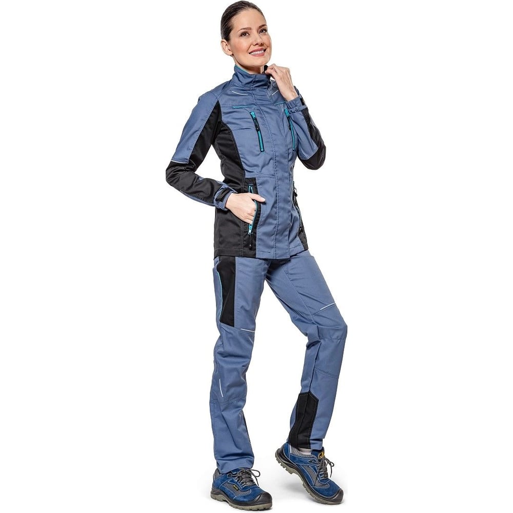 Изображение товара Женский защитный костюм-двойка "Кранц" водоотталкивающий с световозвращающей полосой