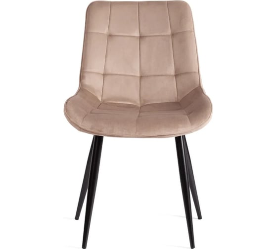 Изображение товара Стул Tetchair ABRUZZO mod. 8060 , 1 шт в упаковке металл/вельвет, 54x62x83 см, бежевый HLR 8/черный 21390