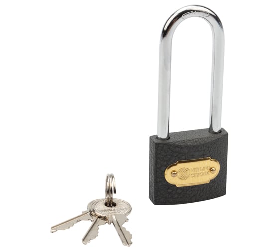 Изображение товара Навесной замок ЧЕТЫРЕ СЕЗОНА Чугун 40 мм, длинная дужка 79-0024