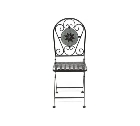 Изображение товара Стул Tetchair 2 шт Secret de Maison VICENZA mod. PL08-1070-1-GBRN металл, 36x35x91 см, черный/плитка ASTRA 11875