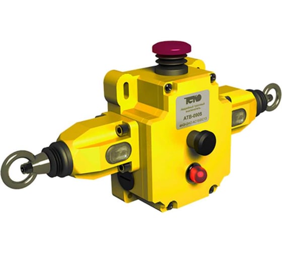 Изображение товара Аварийный тросовый выключатель ТЕКО АТВ-0905, двусторонний, 4NC/2NO, кнопка экстр.остановки, ДРТ -45°C...+65°C,IP64(трос 30,50,70,100м), 08-00019413