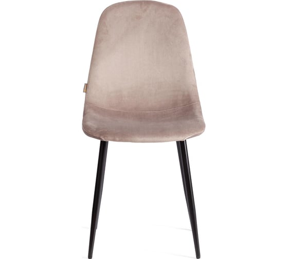 Изображение товара Стул Tetchair BREEZE mod. JSC-58, 1 шт в упаковке Велюр/металл, 44x53x86 см, coffee кофейный HLR 9, черный 21556
