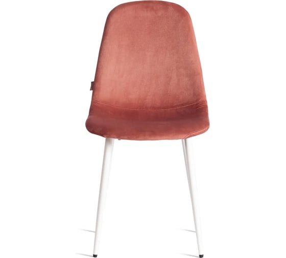 Изображение товара Стул Tetchair BREEZE mod. JSC-58, 1 шт в упаковке Велюр/металл, 44x53x86 см, Coral коралловый HLR44, белый 21557