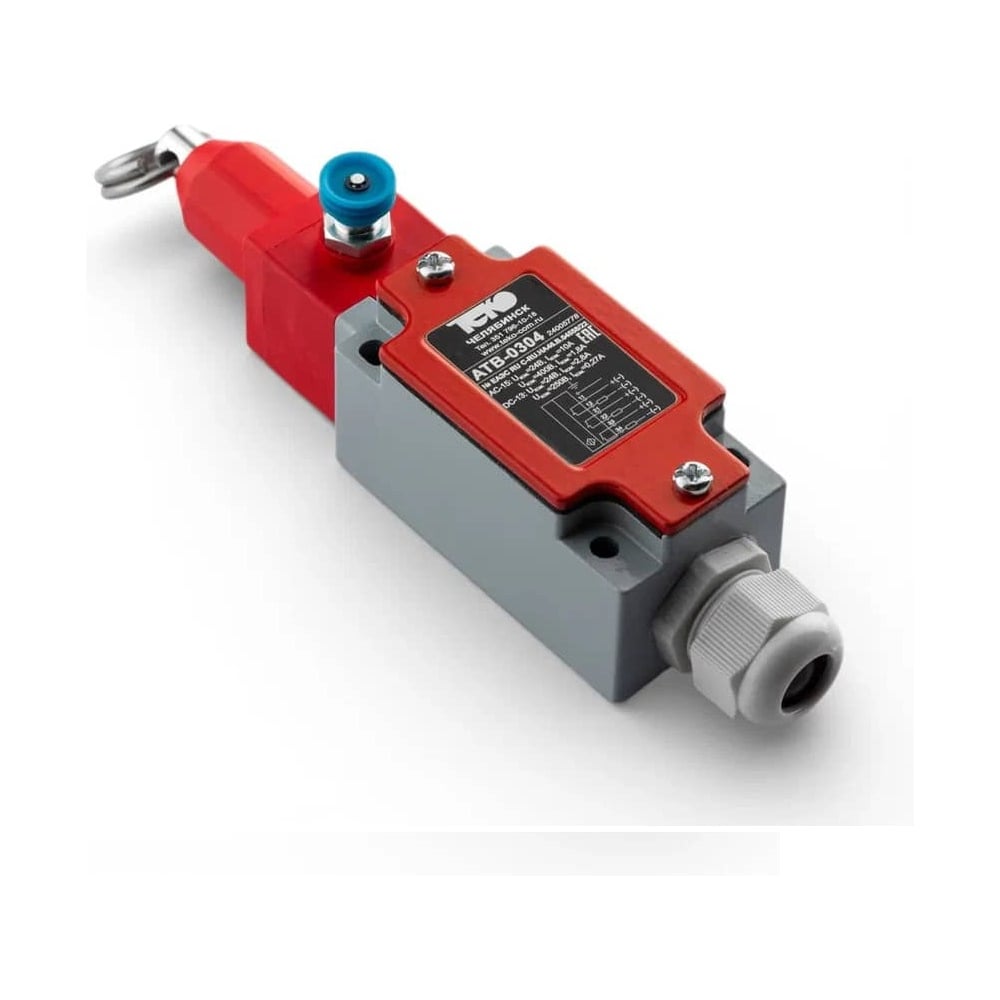 Изображение товара Аварийный тросовый выключатель ТЕКО АТВ-0304 IP66 трос 15 25 м 2NC 1NO