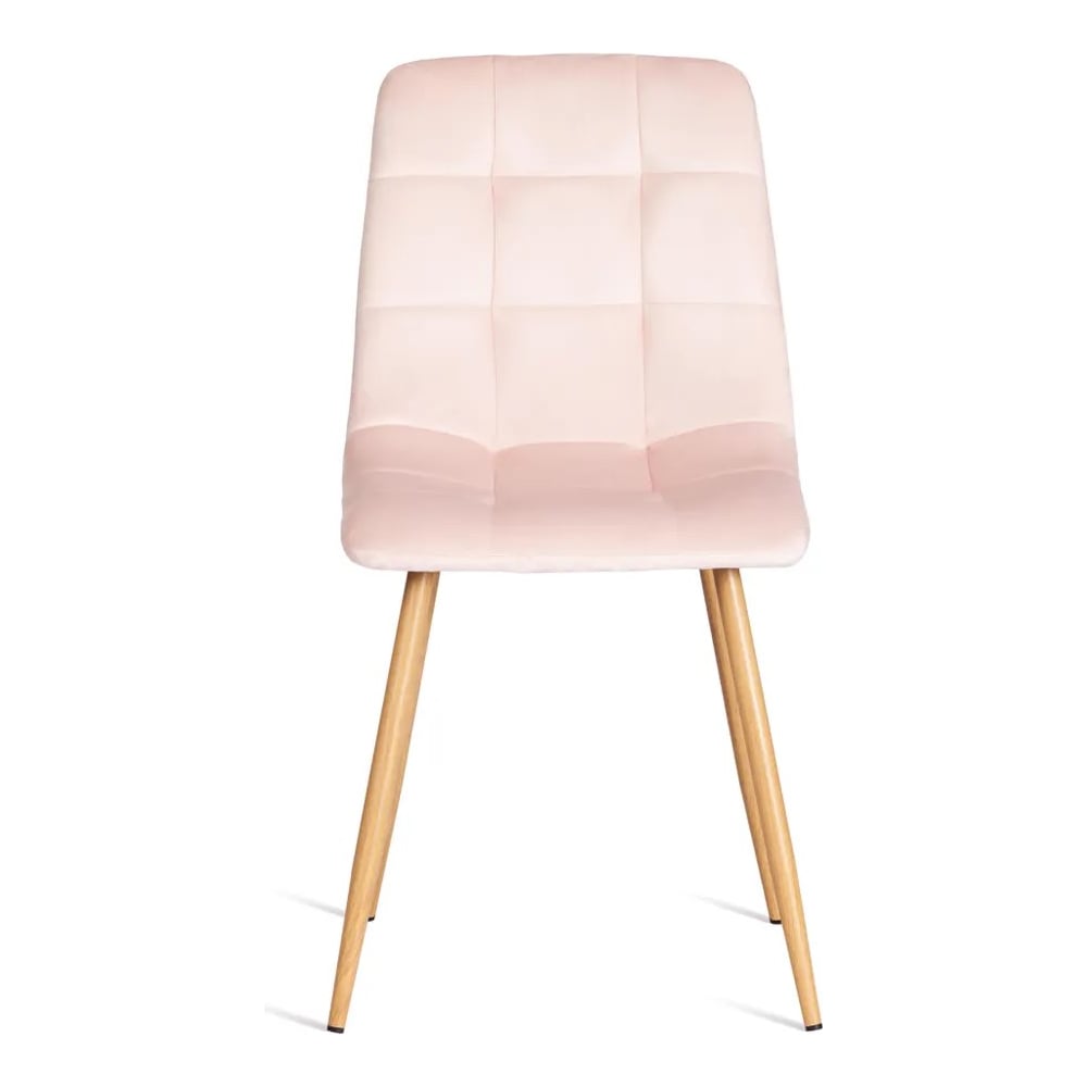 Изображение товара Стул Tetchair CHILLY 4 шт вельвет дерево розовый размер 445x525x860 мм