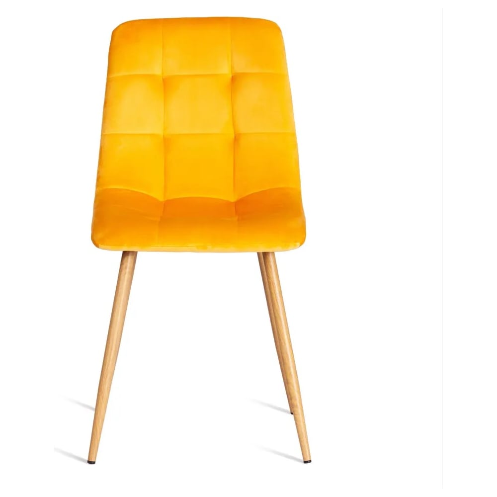 Стул Tetchair 4 шт CHILLY mod. 7094-1 вельвет/металл, 44,5x52,5x86 см, yellow желтый HLR41, натуральный 20419