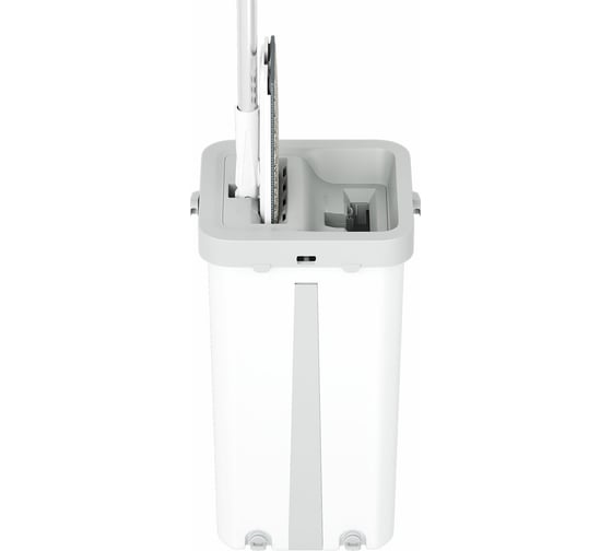 Изображение товара Швабра с отжимом и ведром LAIMA NeoMop Xl (12 л), 2 насадки микрофибра, длина ручки 134-154 см 609149