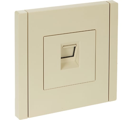 Изображение товара Розетка компьютерная IEK FORTEPIANO RJ45 категория 6 FP431 ваниль FP-K10-2-K10