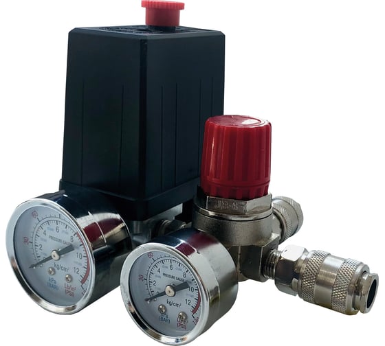 Изображение товара Реле для компрессора в сборе 220 В 2 быстр. выхода Pegas pneumatic 2601И