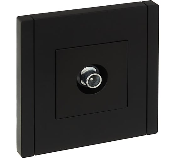 Изображение товара Розетка TV проходная IEK FORTEPIANO FP129 черный FP-A10-P-K02