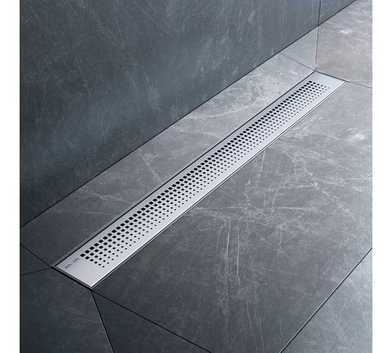 Изображение товара Линейный трап для душа AM.PM PrimeFlow универсальный затвор Cut Gradient 70см цвет сталь мат W02SC-P11-070-01SB