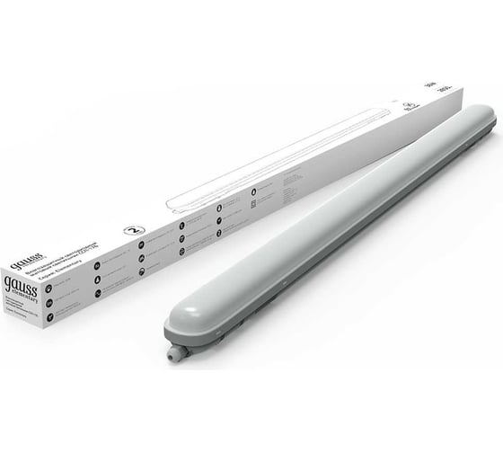 Изображение товара Светодиодный светильник Gauss ССП-176 IP65 1200х60х58 36W 3600lm 4000K 175-265V матовый 864225236