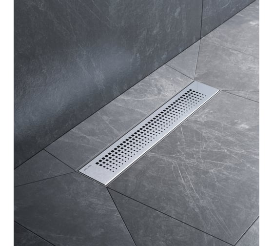 Изображение товара Линейный трап для душа AM.PM PrimeFlow универсальный затвор Cut Gradient 40см цвет сталь мат W02SC-P11-040-01SB