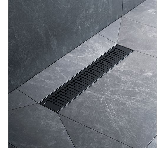 Изображение товара Линейный трап для душа AM.PM MasterFlow универсальный затвор Cut Gradient 40см цвет черн мат W01SC-P11-040-01BM