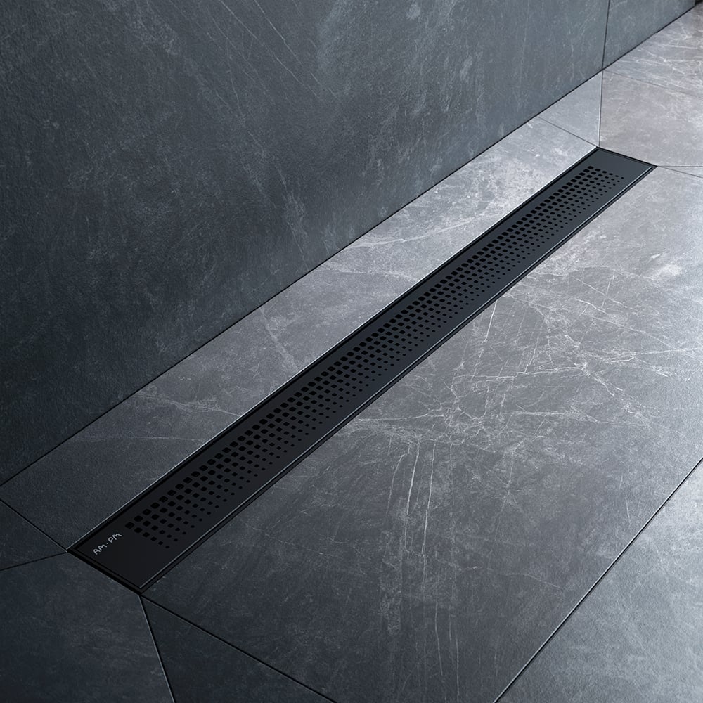 Изображение товара Линейный трап для душа AM.PM PrimeFlow 80см черный матовый с регулируемым затвором