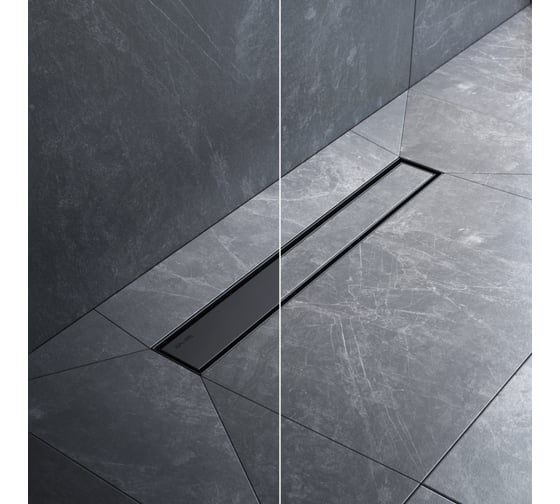 Изображение товара Линейный трап для душа AM.PM MasterFlow универсальный затвор Tile 50см цвет черн мат W01SC-U11-050-04BM