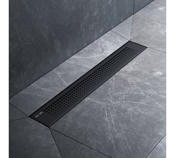 Изображение товара Линейный трап для душа AM.PM PrimeFlow универсальный затвор Cut Gradient 50см цвет черный мат W02SC-P11-050-01BM